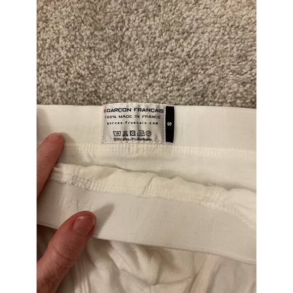 Garçon Francais Bundle (2) Sailor Striped and Solid White Briefs, sz S - Picture 8 of 9
